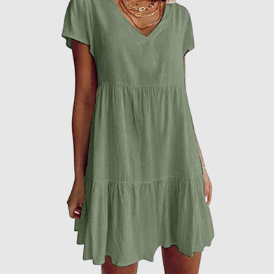 Lightweight Women's Dress - Short Sleeve Summer Dress