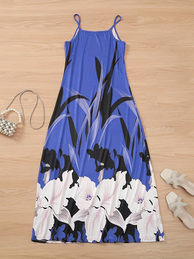 Floral Print Spaghetti Strap Dress for Women - All Season Wear