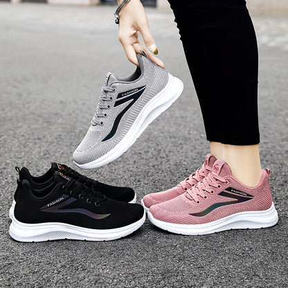 Women's Trainers - Breathable Mesh - Cushioned Sole - Lightweight Sporty Fit