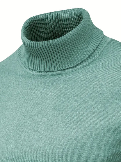 Men's casual pullover with turtleneck for men