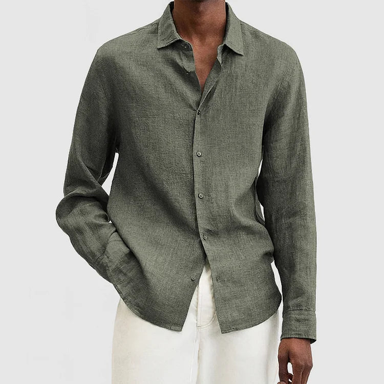 Men’s Button-Up Shirt – Relaxed Fit – Long Sleeve – Casual Style