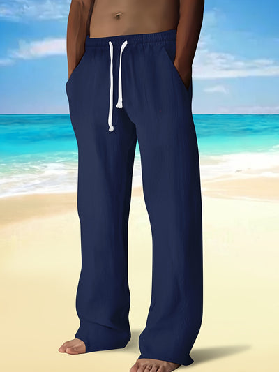 Lightweight drawstring beach pants for men