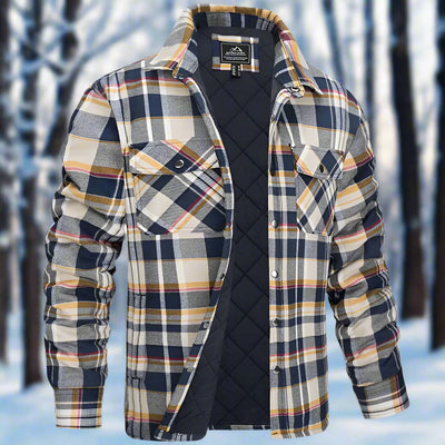 Men’s Shirt Jacket – Flannel Quilted – Relaxed Fit – Snap Front – Chest Pockets