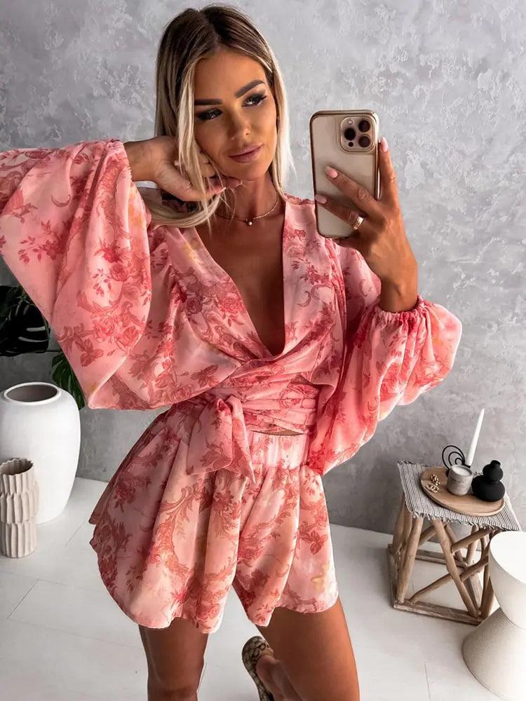 Boho Lace Playsuit - Summer Beach Romper for Women