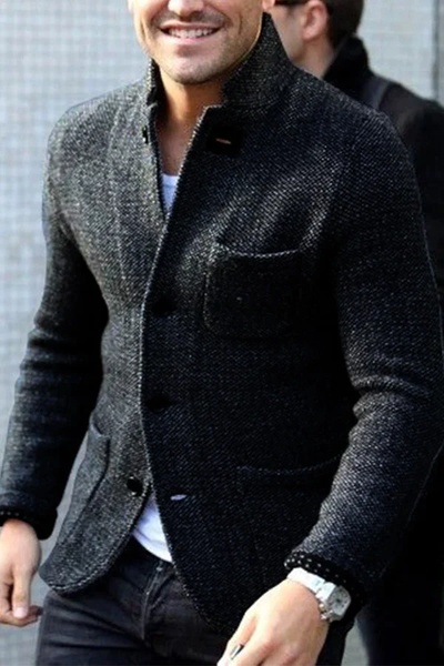 Men’s Blazer – Slim Fit – Wool Blend – Notched Collar – Tailored Casual Jacket