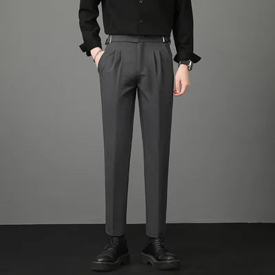 Men's slim fit formal ankle pants