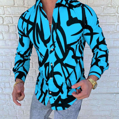 Men's Long Sleeve Casual Button-Up Shirt