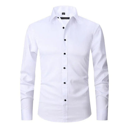 Men’s Dress Shirt – Slim Fit – Stretch Comfort – Wrinkle-Free – Button-Down Collar