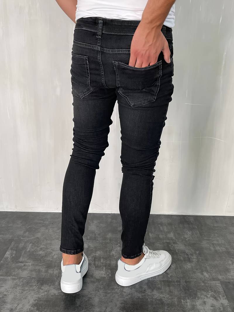 Men's Skinny Jeans - Slim Fit Stretch Denim - Modern Casual Wear