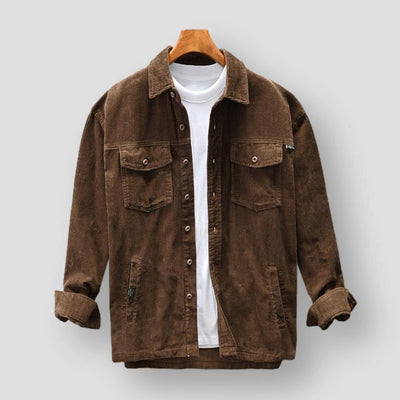 Men's retro casual long sleeve shirt for men