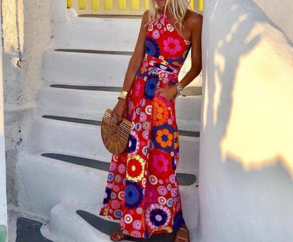 Women's Summer Dress - Elegant Printed Maxi Dress