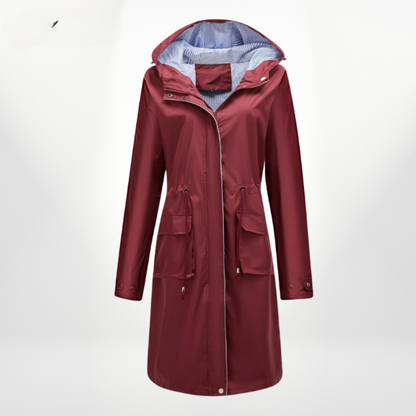 Women's waterproof over knee trench coat