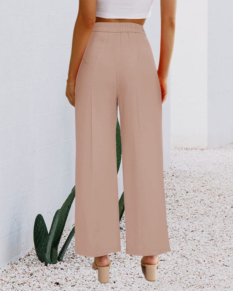 Women's wide-leg high-waisted pants