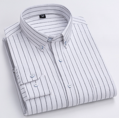 Men’s Button-Down Shirt - Plaid Pattern - Regular Fit - Smart Casual Wear