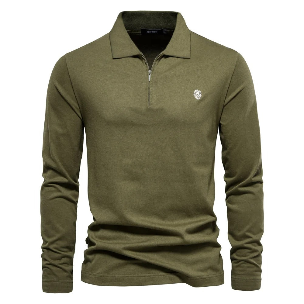 Men's long sleeve polo shirt