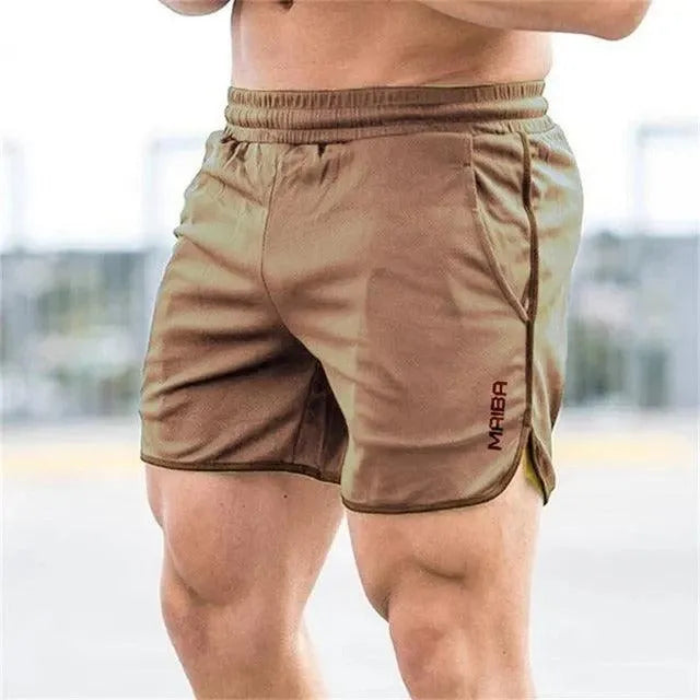 Men's Athletic Shorts - Lightweight Breathable - Elastic Waist - Side Pockets