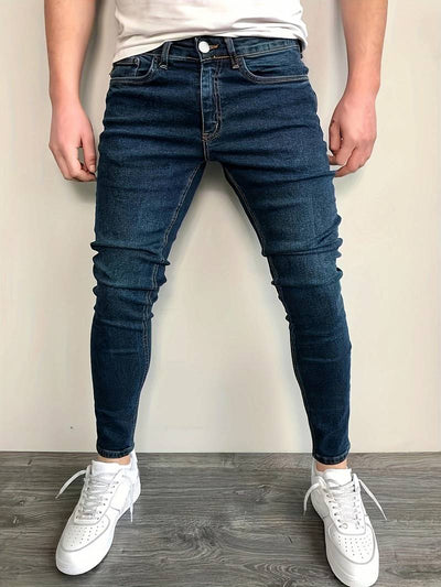 Men's Skinny Jeans - Slim Fit Stretch Denim - Modern Casual Wear