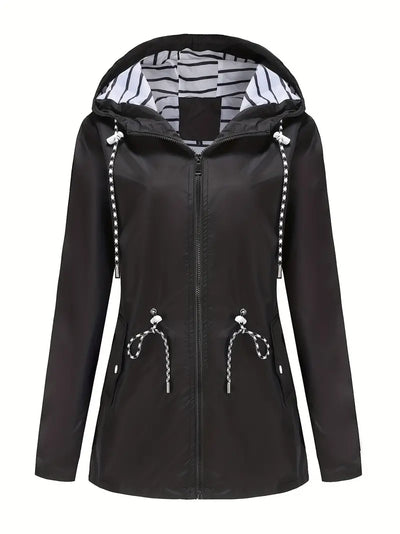 Women’s Rain Jacket – Waterproof – Tailored Fit – Hooded Design