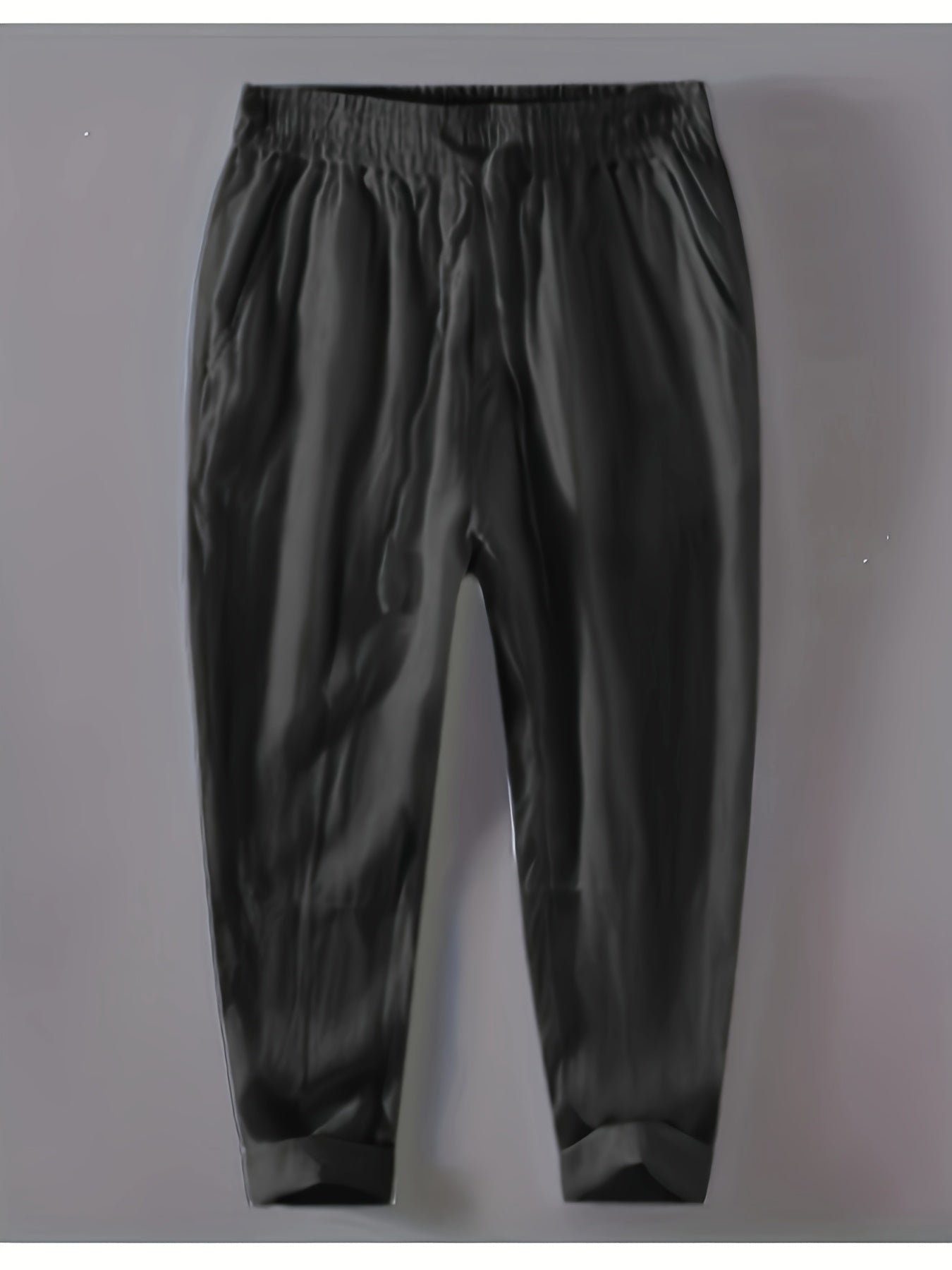 Men’s Loose Fit Trousers - Lightweight Fabric - Elastic Waist - Breathable Casual Wear