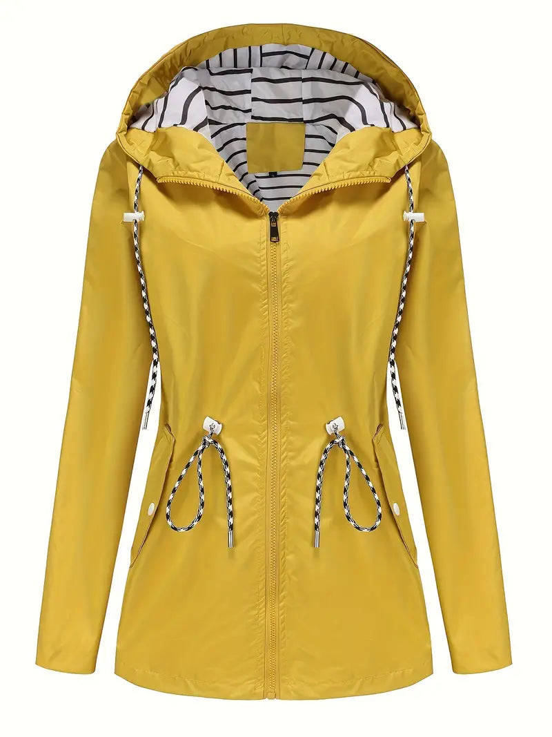 Women’s Rain Jacket – Waterproof – Tailored Fit – Hooded Design
