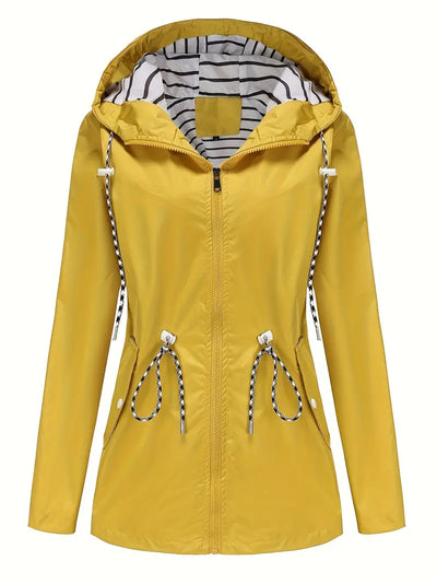Women’s Rain Jacket – Waterproof – Tailored Fit – Hooded Design