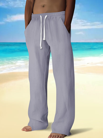 Lightweight drawstring beach pants for men