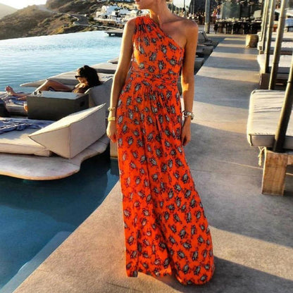 Women's Summer Dress - Elegant Printed Maxi Dress