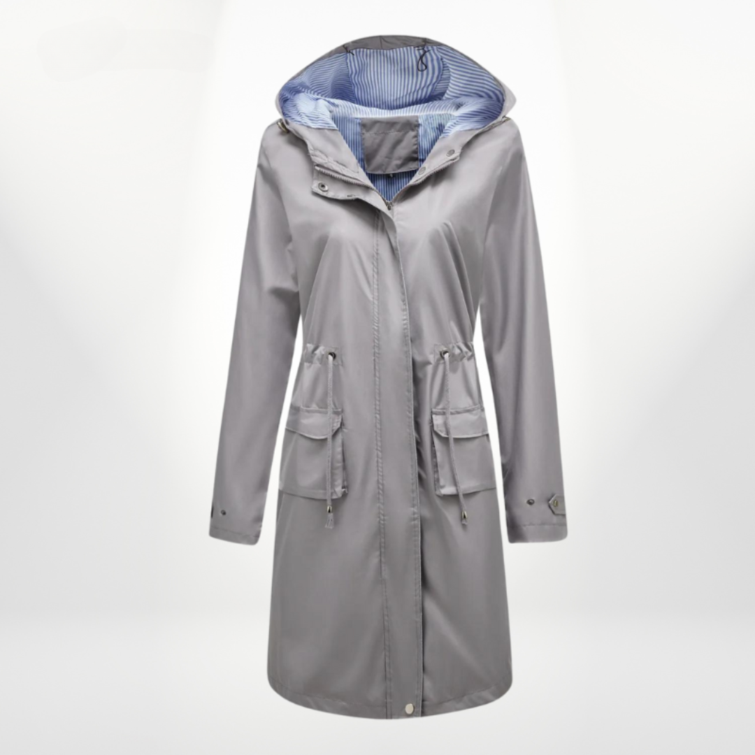 Women's waterproof over knee trench coat