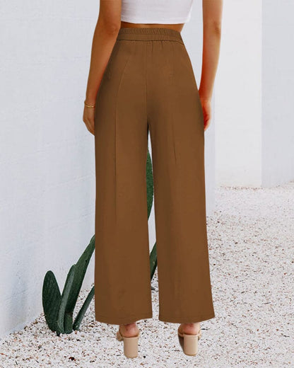 Women's wide-leg high-waisted pants