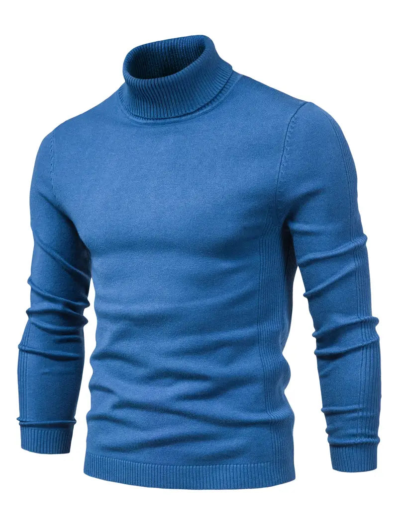 Men's casual pullover with turtleneck for men