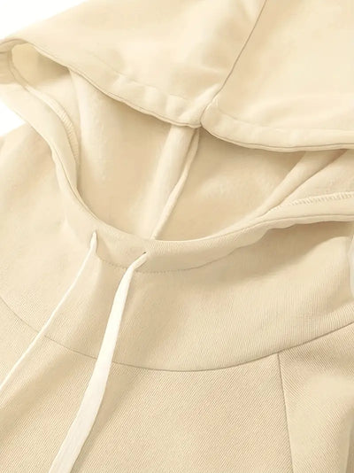 Women's Hoodie & Joggers Set - Heartbeat Graphic - Relaxed Fit - Drawstring Hood & Waist