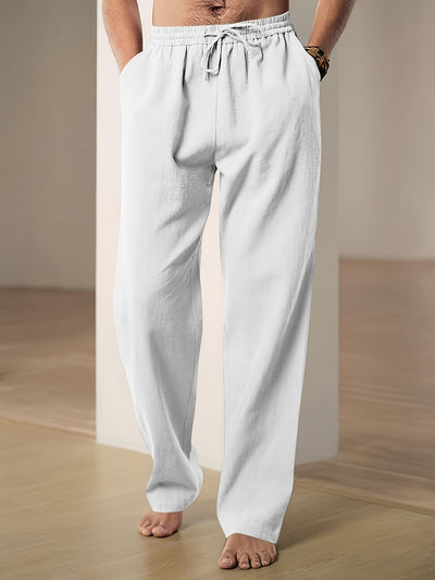 Relaxed fit drawstring pants for men