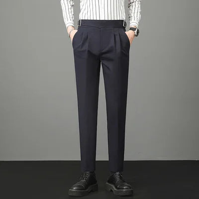 Men's slim fit formal ankle pants