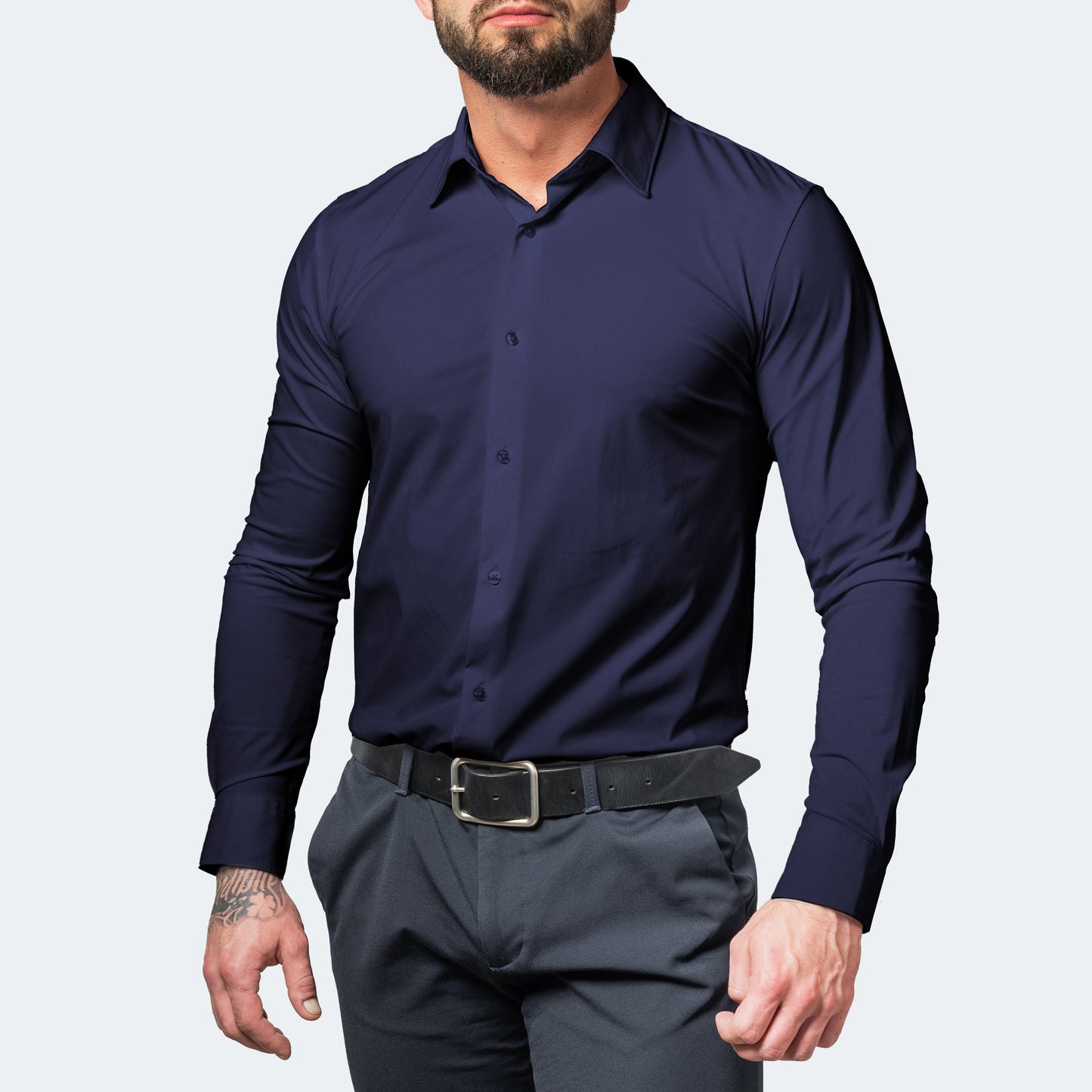 Men's Wrinkle-Free Stretch Shirt - Breathable and Comfortable