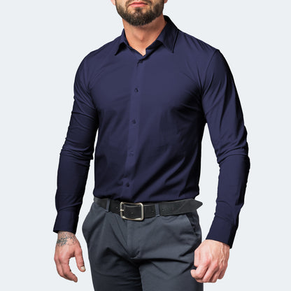 Men's Wrinkle-Free Stretch Shirt - Breathable and Comfortable