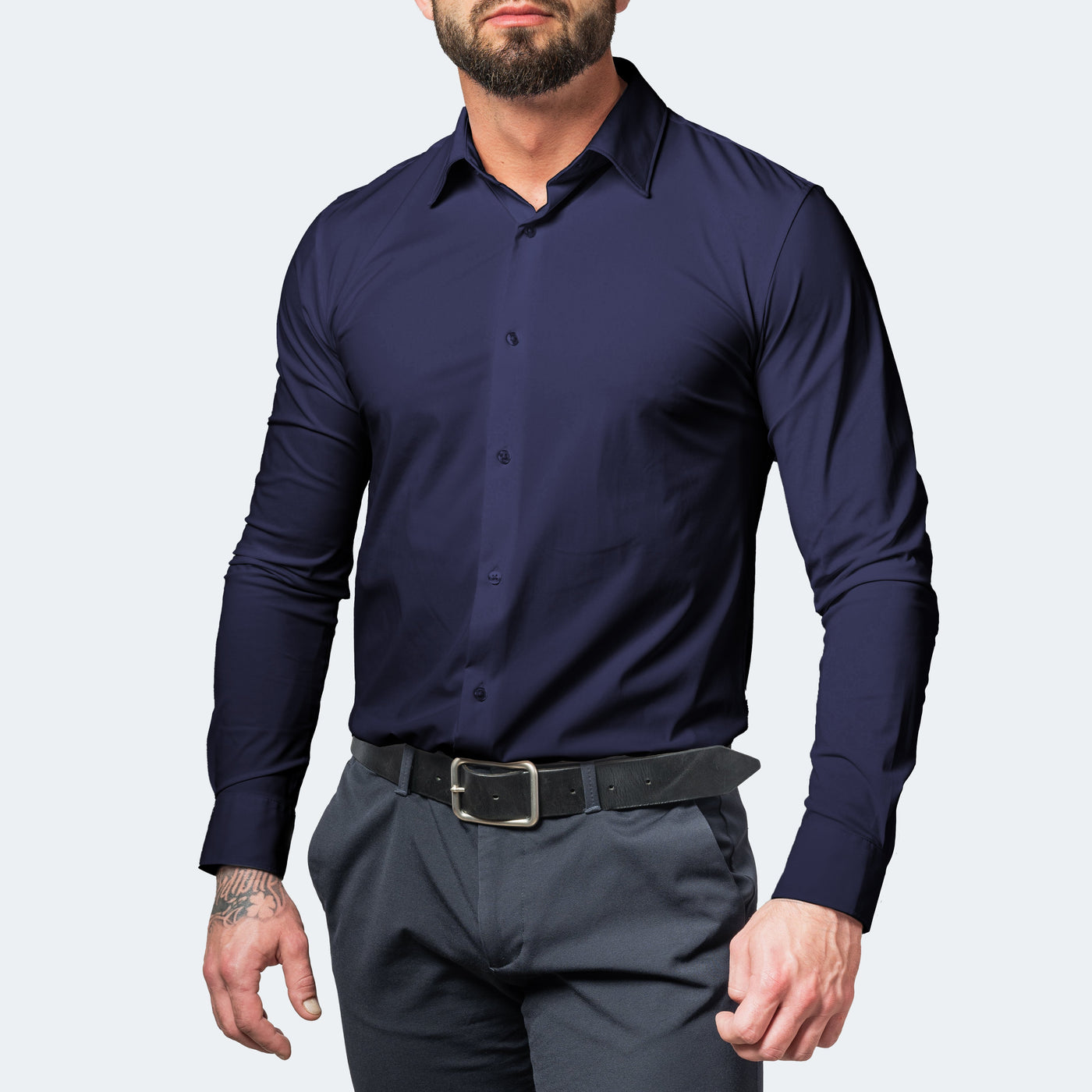Men's Wrinkle-Free Stretch Shirt - Breathable and Comfortable