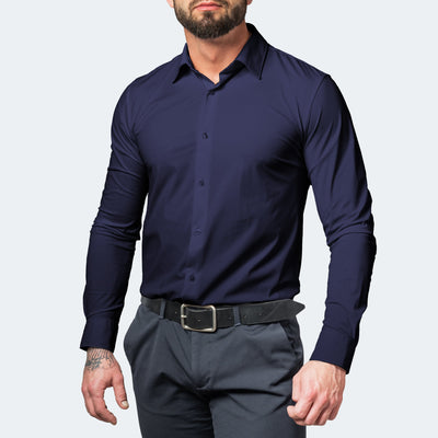 Men's Wrinkle-Free Stretch Shirt - Breathable and Comfortable