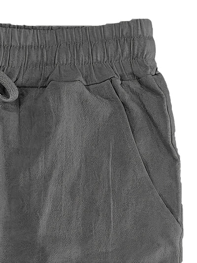 Men’s Loose Fit Trousers - Lightweight Fabric - Elastic Waist - Breathable Casual Wear