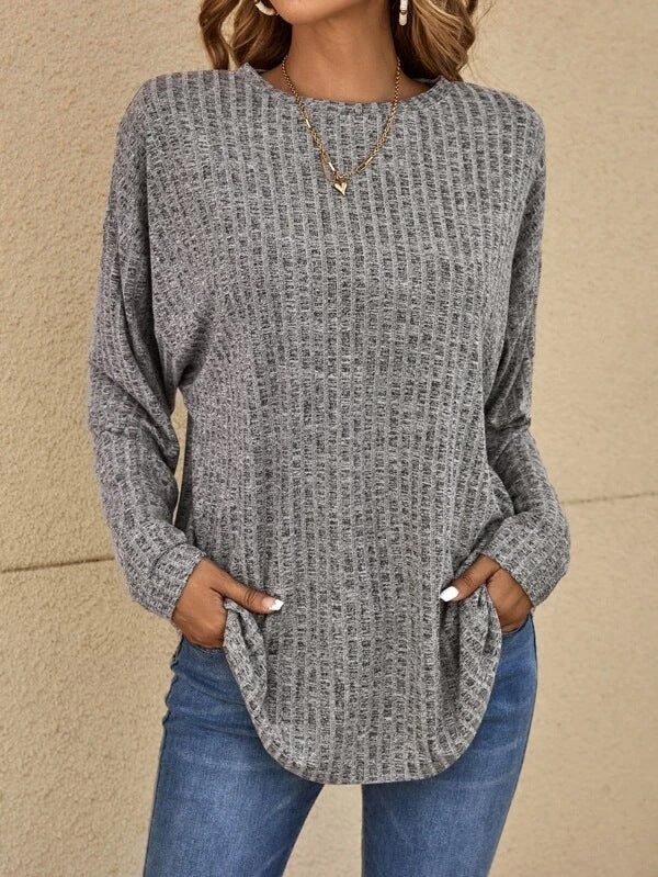 Stylish knitted & stretchy casual top for women