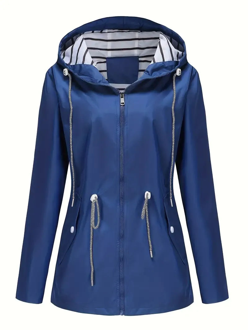 Women’s Rain Jacket – Waterproof – Tailored Fit – Hooded Design