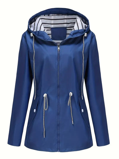 Women’s Rain Jacket – Waterproof – Tailored Fit – Hooded Design