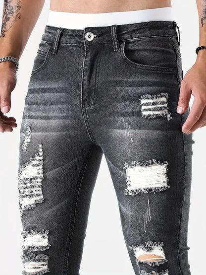 Men's ripped skinny jeans