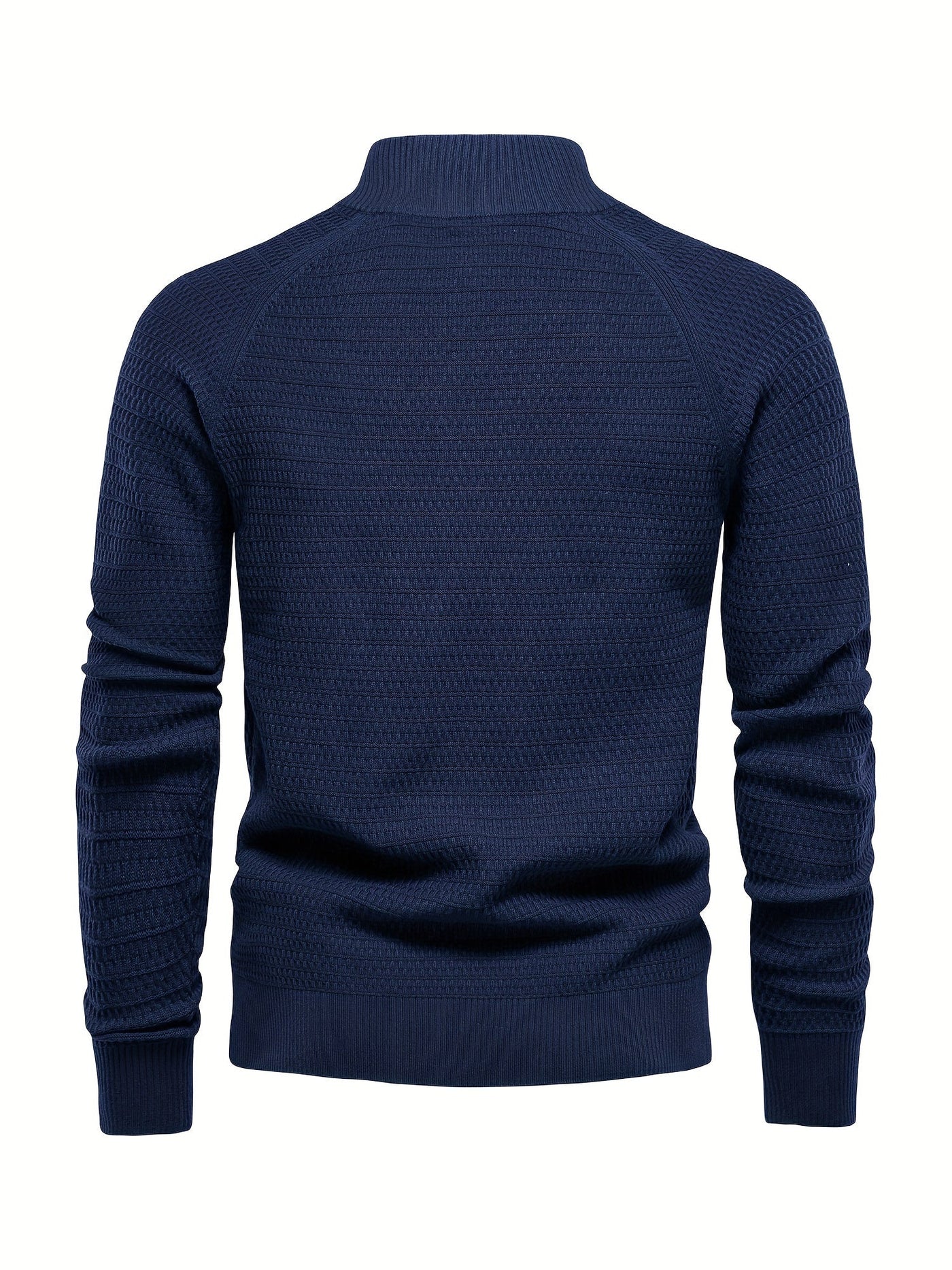 Men's stand collar buttoned dress sheared sweater