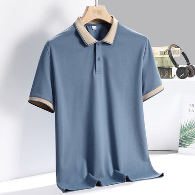 Men’s Polo Shirt – Breathable Blend – Standard Fit – Short Sleeve Contrast Collar