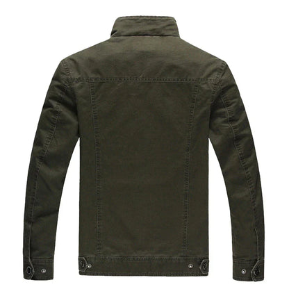 Men's military style jacket for men with stand up collar