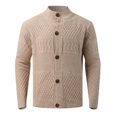 Men’s casual long sleeve coat with button closure