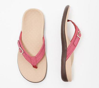 Women’s Flip-Flops – Orthopedic Support – Cushioned Sole – Adjustable Buckle Strap
