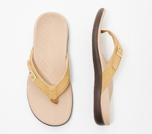 Women’s Flip-Flops – Orthopedic Support – Cushioned Sole – Adjustable Buckle Strap
