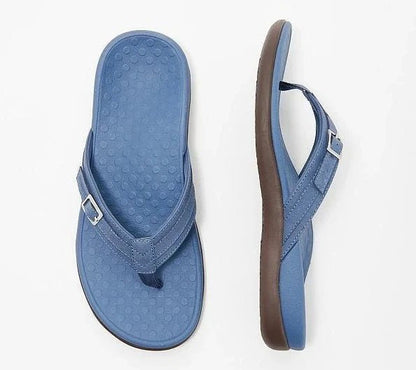 Women’s Flip-Flops – Orthopedic Support – Cushioned Sole – Adjustable Buckle Strap