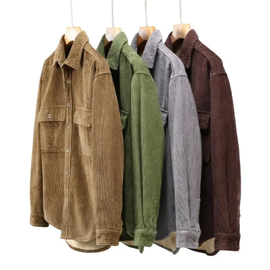 Men's casual longsleeve corduroy shirt